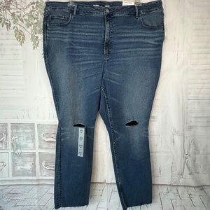 Old Navy Womens Rockstar Super Skinny Extra High Rise Ankle Jeans Plus Sz. 26